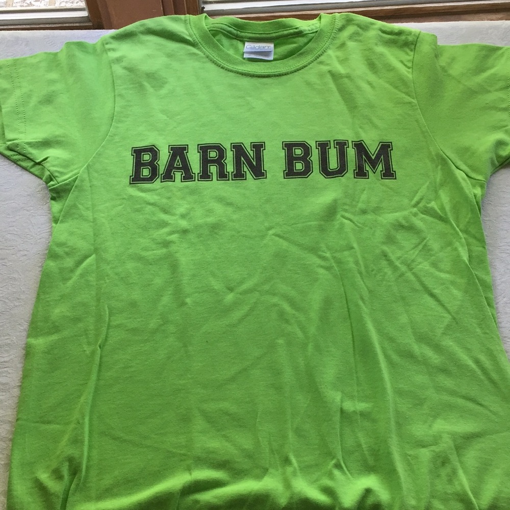 Horses Barn Bum T-Shirt-New-Adult Small
